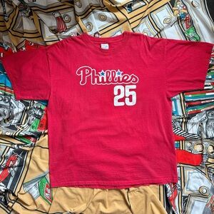 Vintage Jim Thome 25 Philadelphia Phillies jersey t-shirt 2XL